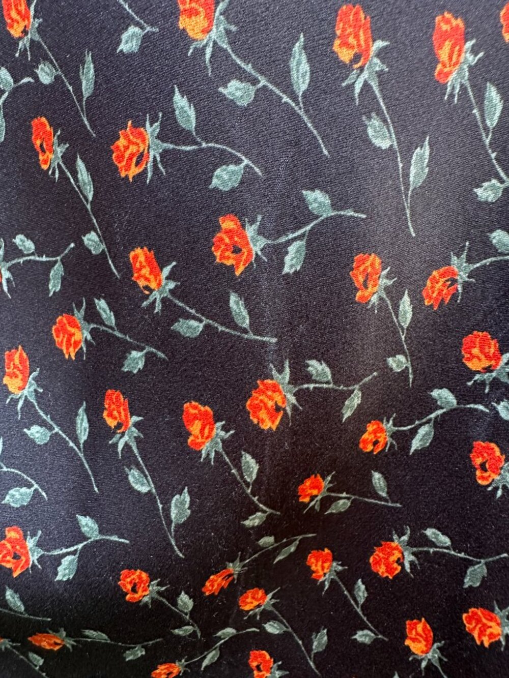 Reformation Layla Silk Midi Skirt Perla Black Red Rose Floral 2 - Picture 7 of 7